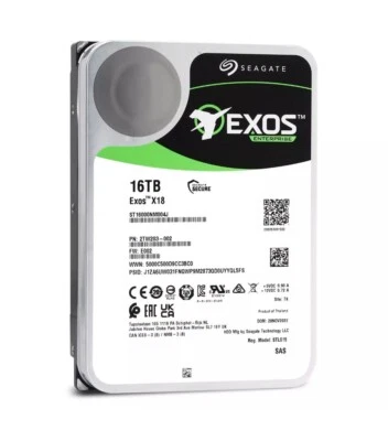 Disco duro empresarial Seagate Exos X18 16 TB SAS 12 Gb/s (ST16000NM004J) - Marca G2U Foto 1 de 4