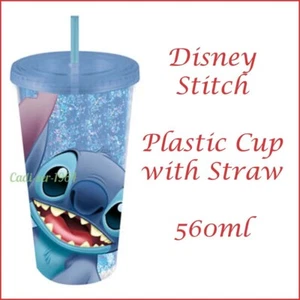Disney Stitch Sipper Cup with Straw 560ml BPA Free Children's Water Cups NEW - Picture 1 of 24