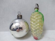 Vintage Soviet Christmas decorations Thick glass Made in USSR