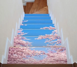 3D Pink I152 Stair Risers Decoration Photo Mural Vinyl Decal Wallpaper Erin - Picture 1 of 6