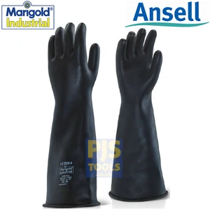 Ansell Marigold emporer 87-104 17in heavyweight rubber gauntlet glove M, L or XL - Picture 1 of 5