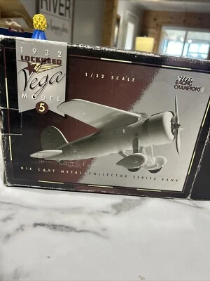 1932 Lockheed Vega Model 5 Coca Cola Die Cast Model Bank Airplane 1/32 Scale - Image 1 of 4