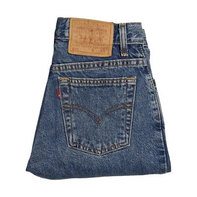 Vintage Y2K Levis 550 Mom Jeans Size 7 Short 26x29 Relaxed Tapered Grunge Denim - Image 1 of 4