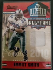 2010 Classics Emmitt Smith HALL OF FAME JERSEY RELIC insert SN# 073/100 COWBOYS