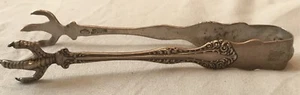 STERLING SILVER ANTIQUE ALVIN SUGAR TONGS FLORENTINE - Picture 1 of 6