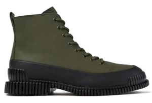 CAMPER K300277-006 Pix verde negro cuero auténtico color caqui botas con cordones hombre - Imagen 1 de 8