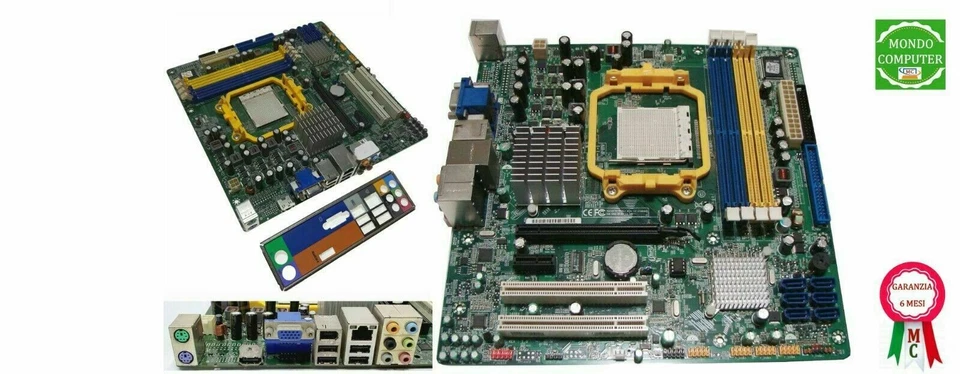 SCHEDA MADRE AM2  ACER  RS780 + CPU PHENOM 955 + DISSIPATORE + 8 GB RAM - Immagine 1 di 1