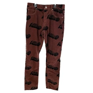 LEE Alife Shop Art Museum Corduroy Pants Men's Size 32x32 Brown All Over Print - Picture 1 of 6