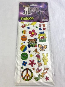 Vintage 70’s Disco Fever TEMPORARY TATTOOS  Halloween Dress Up Party Costume NOS - Picture 1 of 7