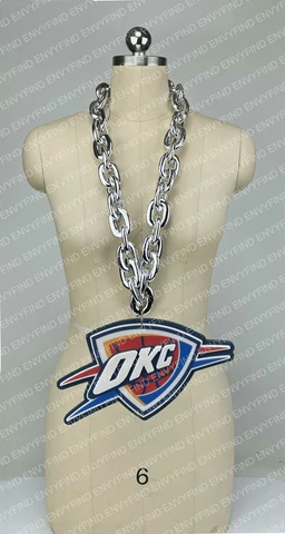 New NBA OKLAHOMA CITY THUNDER Gameday BIG Fan Chain SILVER Fanchain Cover