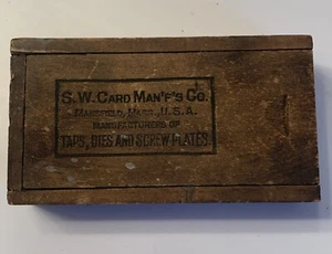 S W Card Mfg. Co. Original Taps, Dies And Screw Plates Box ~ BOX ONLY - Picture 1 of 6