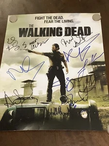 THE WALKING DEAD Cast FIRMATO 11x14 Poster Foto Stagione 3 2013 - Foto 1 di 11