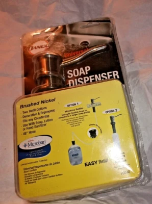 Dispensador de Jabón Danco Universal Incorporado Níquel Cepillado 10040 Nuevo en Paquete Foto 1 de 2