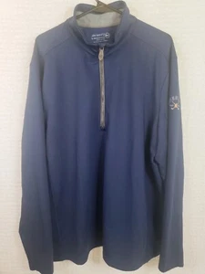 Pullover de golf Jim Nantz Vineyard Vines 1/4 cremallera rendimiento azul elástico para hombre XL - Imagen 1 de 19