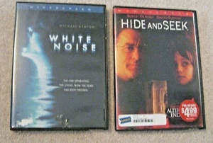 Set of 2 HORROR THRILLER DVD’S Hide and Seek DENIRO / White Noise KEATON - Imagen 1 de 1
