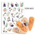 2021 New Nail Stickers Simple Face Design Manicure Slider Water Decal Decorat Pe