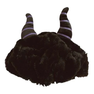 Tokyo Disney Resort Maleficent Halloween Black Fur Cap Beret Hat Headband cap - Picture 1 of 5