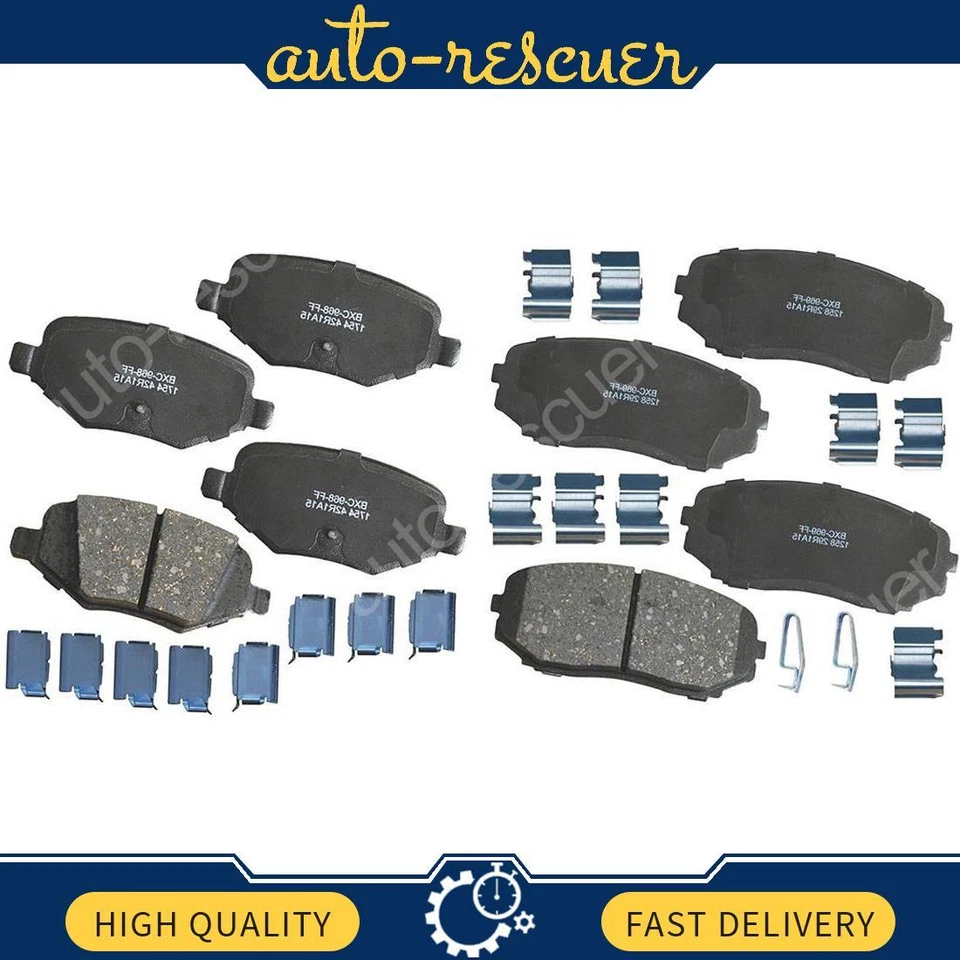 Juego de pastillas de freno de disco delanteras traseras STOP BY BENDIX 2x para Ford Edge 2011 a 2015 Foto 1 de 3