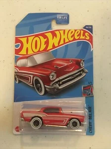 Hot Wheels '57 Chevy Bel Air 44/250 2022 3/5 Red Diecast - Picture 1 of 5