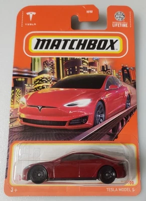 Tesla Model S #89/100 2024 Matchbox rojo Foto 1 de 4
