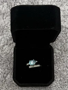 Sterling Silver Marcasite Ring w/ Pear-Shaped Blue Stone – Size 6.5 - Bild 1 von 7
