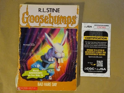 Signed by Tim Jacobus Goosebumps Autographed Bad Hare Day Paperback Book JSA COA - Image 1 of 4