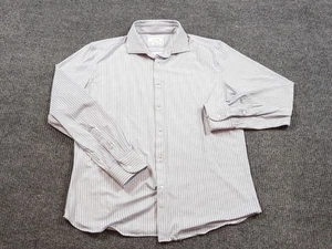 Porter & Ash Shirt Mens XL White Stripe Kinetic Stretch Long Sleeve Button - Picture 1 of 9