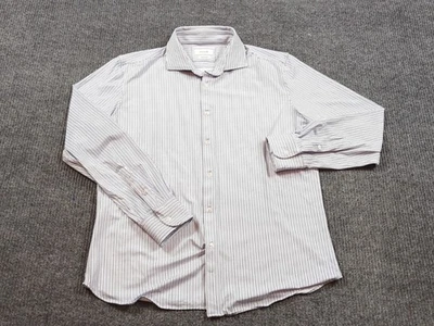 Porter & Ash Shirt Mens XL White Stripe Kinetic Stretch Long Sleeve Button - Image 1 of 4