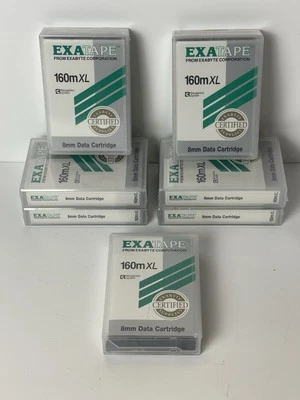 Exabyte 160m XL Exatape Data Cartridge – 8mm Tape Drive –6 New/Sealed & 1 Opened - Image 1 of 4