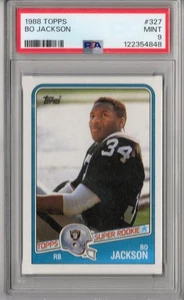 1988 Topps Bo Jackson RC SUPER ROOKIE CARD #327 GRADED PSA 9 MINT - Picture 1 of 1