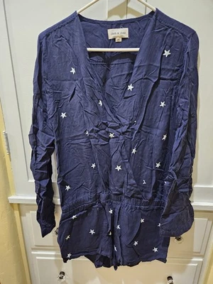 Cloth & Stone Navy With Star Jumpsuit M - Image 1 of 4