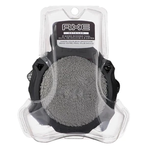 AXE Mens Shower Scrubber Tool, 2-Sided Detailer, Gray Color, Mesh Side for Lathe - Picture 1 of 12
