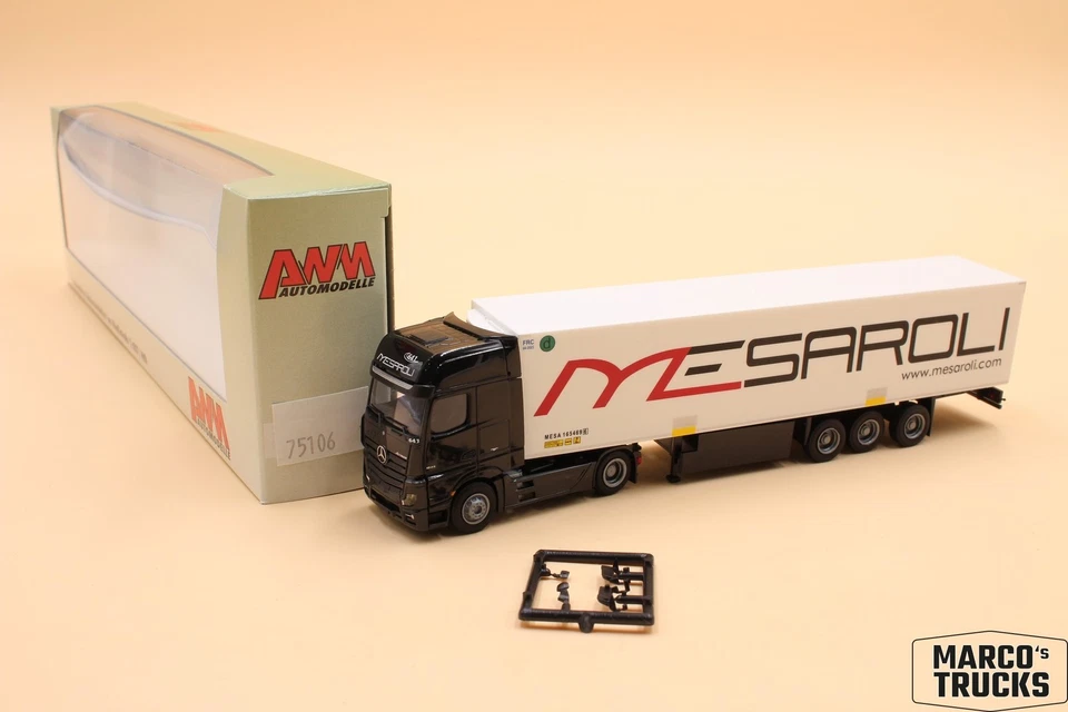 AWM MB Actros 11 refrigerated semi-trailer truck "Mesaroli" Italy No. 75106 1:87 - Image 1 of 1