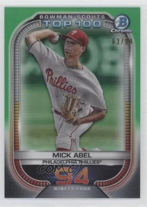 Bowman Bowman Scouts Top 100 2021 refractor verde/99 Mick Abel #BTP-94 - Imagen 1 de 4
