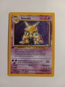 Pokémon TCG Simsala (Alakazam) 1/102 1st Edition Base Set Holo - GERMAN CARD - Picture 1 of 4