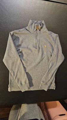 Polo Ralph Lauren Long Sleeve Casual Pullover Youth L 14-16 Gray Preppy - Image 1 of 4