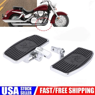2x Adjustable Front Driver Floorboards Footrest Pad For Honda Suzuki Yamaha Bike Foto 1 de 4