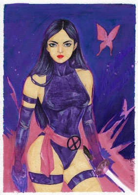 💥Psylocke (09"x12") original comic art by Lima Lima - TramaStudio💥 - Image 1 of 4