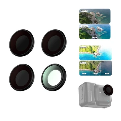 JJC 4x ND Filter CPL Filter ND8 ND16 ND32 Lens Protector for Insta360 GO Ultra - Image 1 of 4
