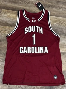 Under Armour Gamecocks Jersey Men’s Medium M Garnet South Carolina Basketball #1 - Picture 1 of 12