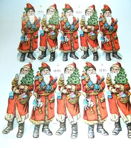 alte Glanzbilder Paul Zoecke, PZB 1220 Stammbuchbilder Oblate kompletter Bogen - Bild 1 von 2