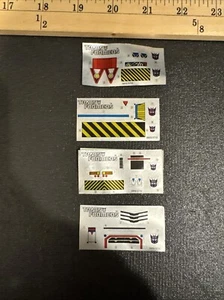 Original - G1 Transformers Four (4) (Unused) Decals Sticker Sheet - Devastator - Picture 1 of 7
