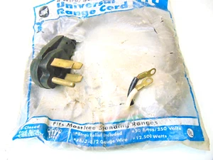 JMF 4-Wire 50-Amp Universal Range Cord - 4 feet Grey - Picture 1 of 8