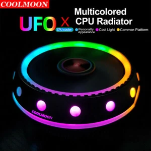 RGB LED CPU Cooler Fan Heatsink for Intel LGA1155 / 775 / AMD4 / AM3+ AM2+ / FM1 - Picture 1 of 8