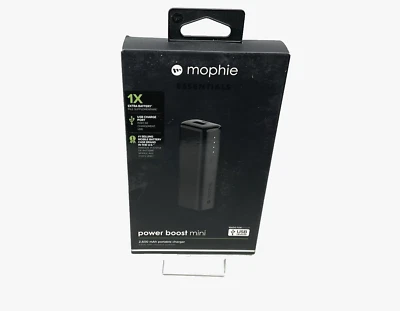 Cargador de batería portátil Mophie Power Boost Mini 2.600 mAh USB único - negro Foto 1 de 2