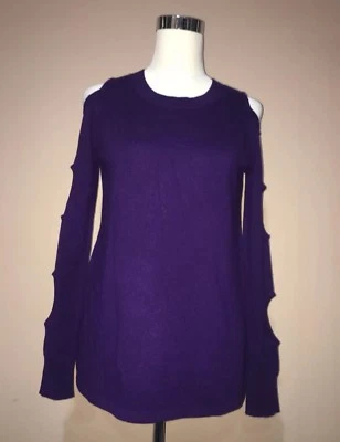 Suéter Aqua Cashmere Bloomingdales Púrpura Manga Larga Talla S, Nuevo con Etiquetas, 188 $ Foto 1 de 4