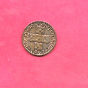 PORTUGAL PORTUGUESE KM584 1967 XF-SUPER FINE-NICE OLD  20 CENTAVOS COIN - Picture 1 of 1