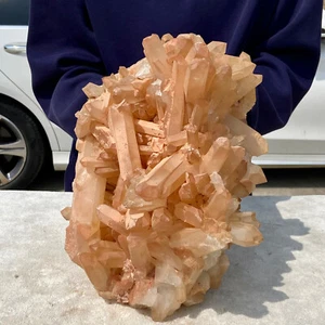 18.2LB Large Natural Clear White Quartz Crystal Cluster Energy Healing Specimen - Afbeelding 1 van 21