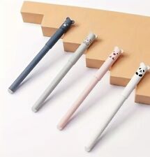 UK 4PCS Cute Kawaii Erasable Gel Pen Set Panda Mouse Pig Bear Stationery Gifts