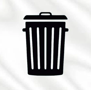 Trash Symbol Sticker - Buy 1 Get 1 Free - Garbage Can Decal - BOGO - Picture 1 of 8